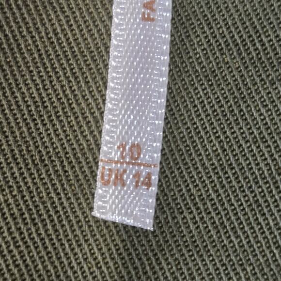 Free People Isla Jumper Womens 10 Flight Suit Aviator Olive Green Cotton Lyocel - Picture 8 of 14